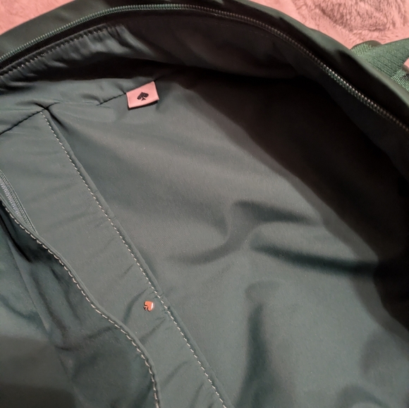 Kate Spade Nylon Bookbag - Green - Plus Bag Charm! - NWOT - Picture 6 of 7
